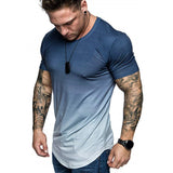 Men's Slim Casual Color Short Sleeve Fitness T Shirt