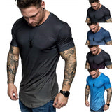 Men's Slim Casual Color Short Sleeve Fitness T Shirt