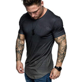 Men's Slim Casual Color Short Sleeve Fitness T Shirt