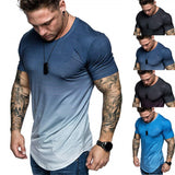 Men's Slim Casual Color Short Sleeve Fitness T Shirt