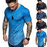 Men's Slim Casual Color Short Sleeve Fitness T Shirt