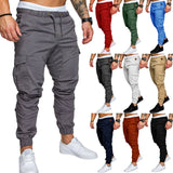 Men's New Joggers Multi-pocket Pants Elastic Waist