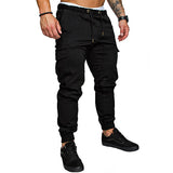 Men's New Joggers Multi-pocket Pants Elastic Waist