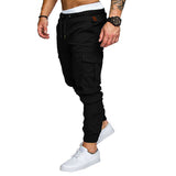 Men's New Joggers Multi-pocket Pants Elastic Waist