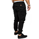 Men's New Joggers Multi-pocket Pants Elastic Waist