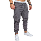 Men's New Joggers Multi-pocket Pants Elastic Waist