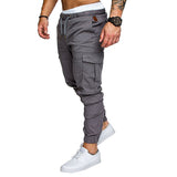 Men's New Joggers Multi-pocket Pants Elastic Waist