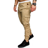 Men's New Joggers Multi-pocket Pants Elastic Waist