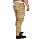 Men's New Joggers Multi-pocket Pants Elastic Waist