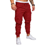 Men's New Joggers Multi-pocket Pants Elastic Waist