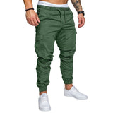 Men's New Joggers Multi-pocket Pants Elastic Waist