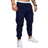 Men's New Joggers Multi-pocket Pants Elastic Waist