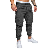 Men's New Joggers Multi-pocket Pants Elastic Waist