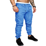 Men's New Joggers Multi-pocket Pants Elastic Waist