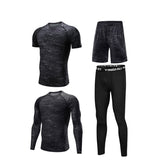 4pcs Men Gym Fitness Training Running Set