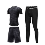 4pcs Men Gym Fitness Training Running Set