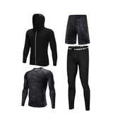 4pcs Men Gym Fitness Training Running Set