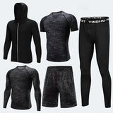 4pcs Men Gym Fitness Training Running Set