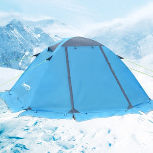 2 Person Aluminum Pole Tent Lightweight Backpacking Tent for Hiking Climbing Snow Weather