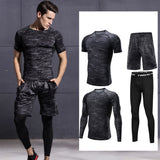 4pcs Men Gym Fitness Training Running Set