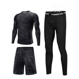 4pcs Men Gym Fitness Training Running Set