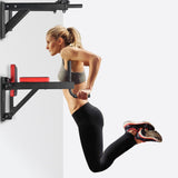 Wall Mount Pull Up Bar Dip Station