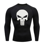 Men's Fitness Skull Running Tights Gym Tracksuit