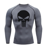 Men's Fitness Skull Running Tights Gym Tracksuit