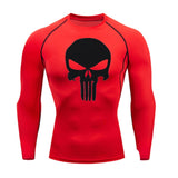 Men's Fitness Skull Running Tights Gym Tracksuit